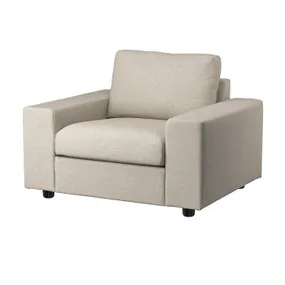 IKEA VIMLE ВІМЛЕ, крісло, з широкими підлокітниками Gunnared/бежевий 794.771.79 фото