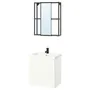 IKEA ENHET ЕНХЕТ, ванна, антрацит / білий, 64x43x65 см 895.470.30 фото
