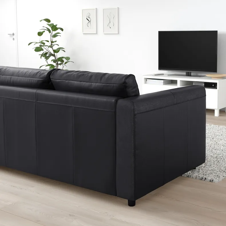 IKEA VIMLE ВІМЛЕ, 3-місний диван, Гранн/Бомстад чорний 993.066.43 фото №3