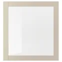 IKEA SINDVIK СИНДВИК, стеклянная дверь, Светло-серый беж / прозрачное стекло, 60x64 см 104.909.27 фото thumb №1
