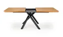 Кухонный стол раскладной HALMAR DERRICK 160-200x90 см натуральный дуб/черный фото thumb №17