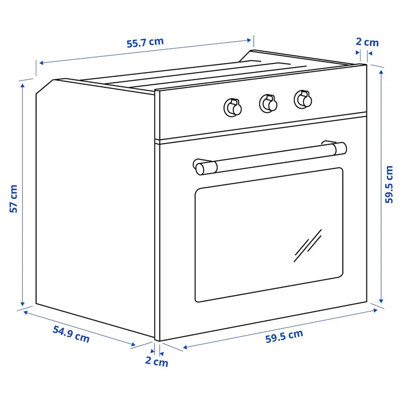 IKEA MATTRADITION МАТТРАДІШІОН, духовка із обдувом, IKEA 300 чорний 804.117.24 фото №8