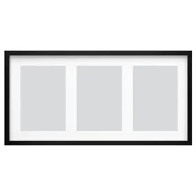 IKEA RÖDALM РЕДАЛЬМ, рамка для 3х фото, чорний, 81x40 см 705.537.28 фото