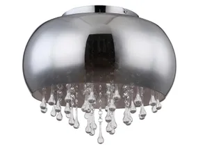 BRW Стельовий світильник Kalla 5-точковий скляний сріблястий 072550 фото