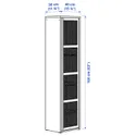 IKEA IVAR ІВАР, шафа з дверцятами, чорна сітка, 40x160 см 205.312.39 фото thumb №7