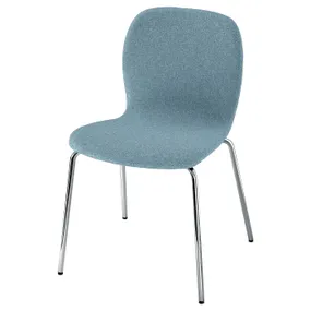 IKEA KARLPETTER КАРЛЬПЕТТЕР, стілець, ГУННАРЕД світло-синій / СЕФАСТ хромований 294.814.66 фото
