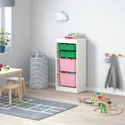 IKEA TROFAST ТРУФАСТ, комбінація для зберіган +контейнери, білий / зелений рожевий, 46x30x94 см 893.382.01 фото thumb №2