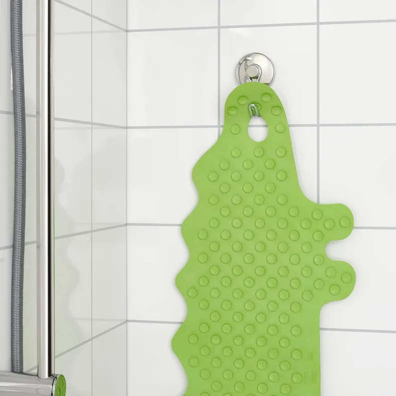 IKEA PATRULL ПАТРУЛЬ, килимок у ванну, крокодил зелений, 33x90 см 101.381.63 фото №4