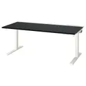 IKEA MITTZON МІТТЗОН, стіл регульований, електричний ОКЛ попелястий чорний / білий, 160x80 см 395.302.30 фото thumb №2