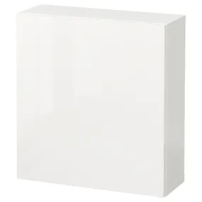 IKEA BESTÅ БЕСТО, комбинация настенных шкафов, белый / Сельсвикен глянцевый / белый, 60x22x64 см 694.296.69 фото