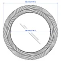 IKEA KAFFETRÄD КАФФЕТРЕД, дзеркало, ротанг, 50 см 305.452.50 фото thumb №4