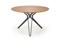 Кухонний стіл HALMAR PIXEL 2 120x120 см чорний, дуб золотистий фото thumb №4