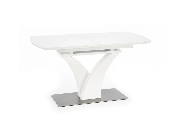 Обідній стіл розкладний HALMAR PALERMO 140-180x80 см, білий матовий фото №2