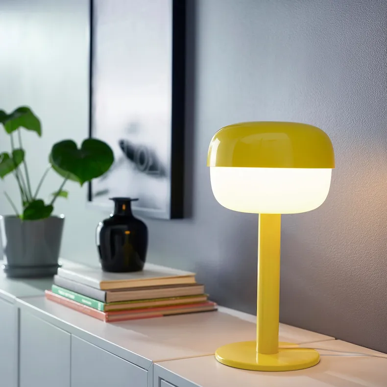 IKEA BLÅSVERK БЛОСВЕРК, лампа настольная, желтый, 36 см 605.479.74 фото №3