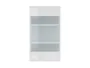BRW Левый верхний кухонный шкаф Sole 40 см с витриной белый глянец, альпийский белый/глянцевый белый FH_G_40/72_LV-BAL/BIP фото