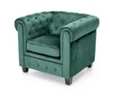 Кресло мягкое HALMAR ERIKSEN темно-зеленый/черный фото thumb №1