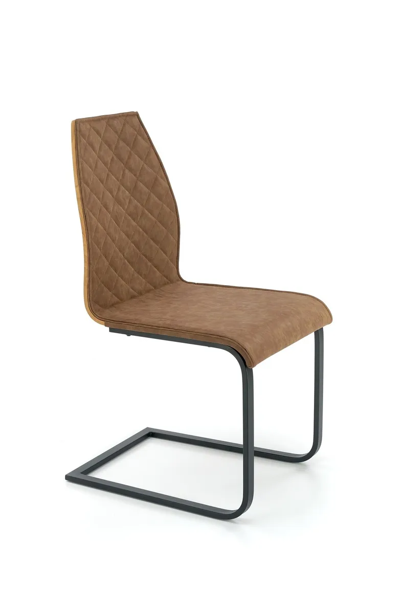 Кухонний стілець HALMAR K265 чорний/коричневий/дуб медовий фото №3