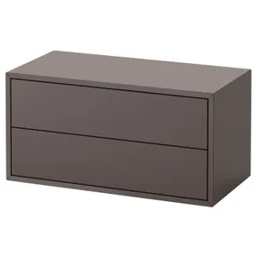IKEA EKET ЕКЕТ, шафа з 2 шухлядами, темно-сірий, 70x35x35 см 803.449.23 фото