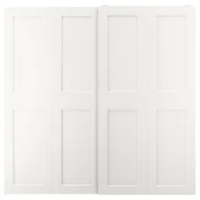IKEA GRIMO ГРИМО, пара раздвижных дверей, белый, 200x201 см 205.215.32 фото