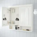 IKEA HEMNES ХЕМНЕС, шафа дзеркальна із 2 дверцятами, білий, 103x16x98 см 802.176.75 фото thumb №2