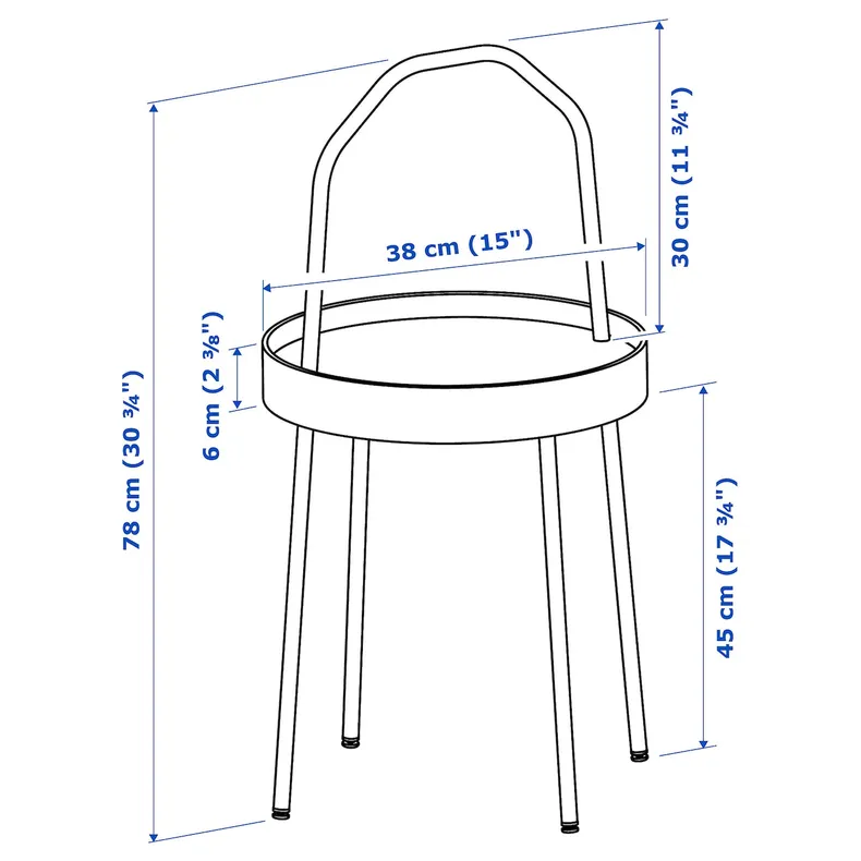 IKEA BURVIK БУРВІК, журнальний столик, білий, 38 см 603.403.89 фото №10