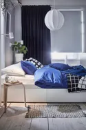 IKEA SANELA САНЕЛА, затемняющие гардины, 2 шт., тёмно-синий, 140x300 см 404.444.82 фото thumb №5