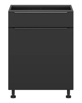 BRW Sole L6 базовый кухонный шкаф 60 см правый черный матовый, черный/черный матовый FM_D1B_60/82_P/B-CA/CAM фото