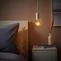 IKEA SUNNEBY СУННЕБЮ / LUNNOM ЛУННОМ, підвісний світильник із лампою, біла / прозора куля 894.915.04 фото thumb №2