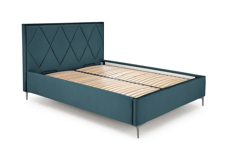 Узголів'я ліжка HALMAR MODULO W4 160 см темно-зеленого кольору. Моноліт 37 фото №2