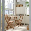 IKEA ASKHOLMEN АСКХОЛЬМЕН, стіл і 2 складані стільці, вуличний, темно-коричневий, 60x62 см 795.290.98 фото thumb №2