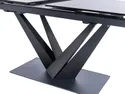 Стол обеденный раскладной SIGNAL SORENTO CERAMIC, серый мрамор / черный матовый, 90x160 фото thumb №10