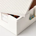 IKEA BYGGLEK БЮГГЛЕК, LEGO® контейнер с крышкой, белый, 26x18x12 см 503.721.87 фото thumb №4