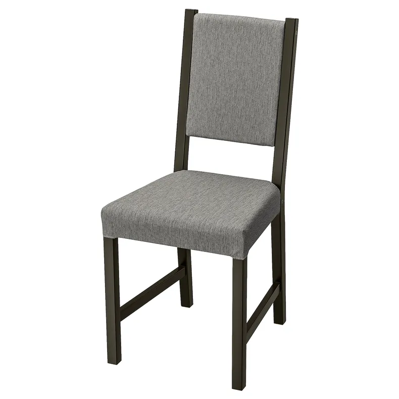 IKEA STEFAN СТЕФАН, стілець, коричнево-чорний / КНІСА сірий / бежевий 805.120.87 фото №1
