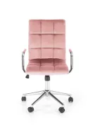 Крісло комп'ютерне офісне обертове HALMAR GONZO 4, рожевий оксамит фото thumb №4