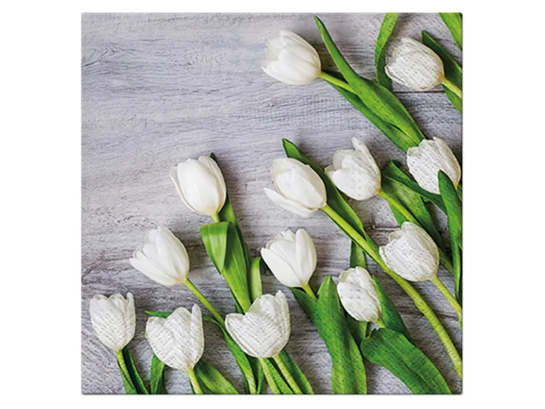 BRW White Tulips, Серветки 20шт 073145 фото №1