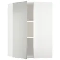 IKEA METOD МЕТОД, кутова навісна шафа з полицями, білий / Хавсторп світло-сірий, 68x100 см 695.383.95 фото thumb №1