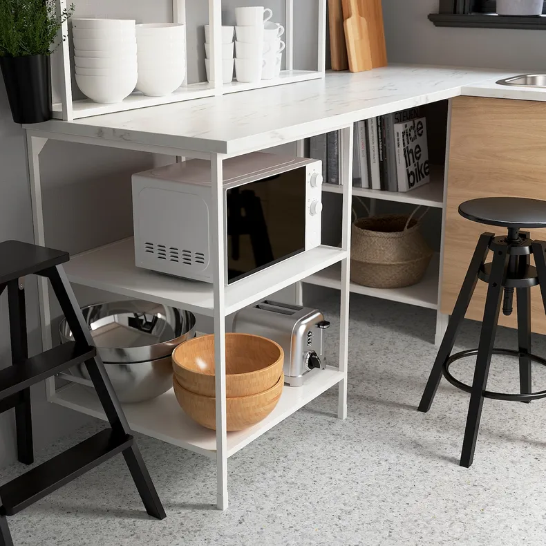 IKEA ENHET ЕНХЕТ, кутова кухня, білий / імітація. дуб 393.380.72 фото №9
