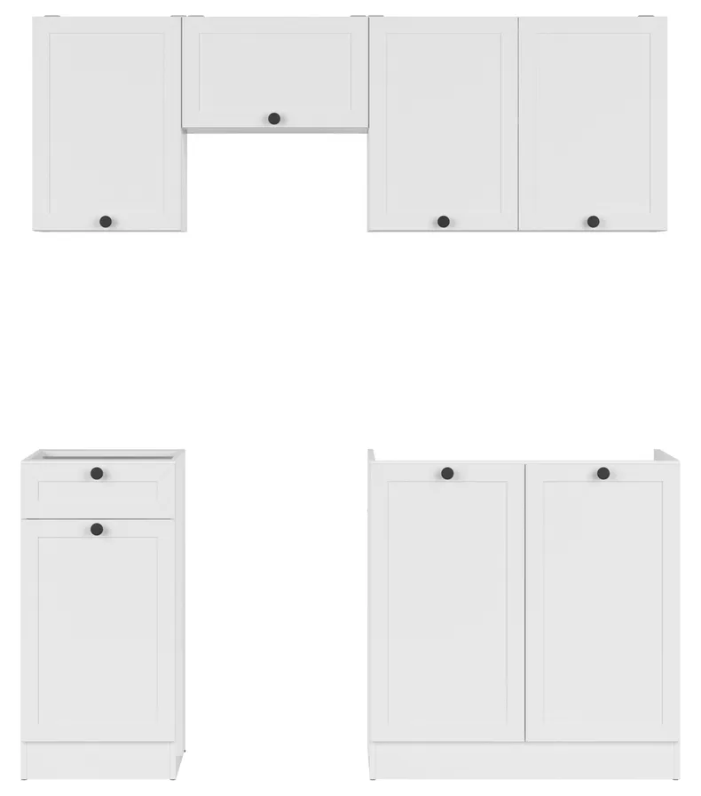 BRW Кухонний гарнітур Junona Line 170 см білий, білий/білий JUNONA_MODUL_WER_2/170_BBL-BI/BI фото №1