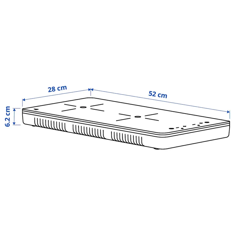 IKEA TILLREDA, портативная индукционная плита, 2 зоны белого цвета 705.931.21 фото №4