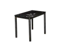 Стіл обідній скляний SIGNAL DAMAR, чорний, 60x100 фото thumb №1