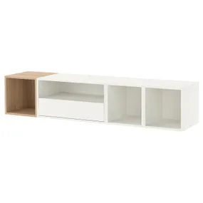 IKEA EKET, Телевизор, тумба для аппаратуры, Беленый/мореный дуб, 175x35x35 см 295.809.99 фото