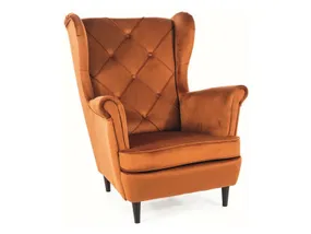 Мягкое кресло бархатное SIGNAL LADY Velvet, Bluvel 4215 - корица фото