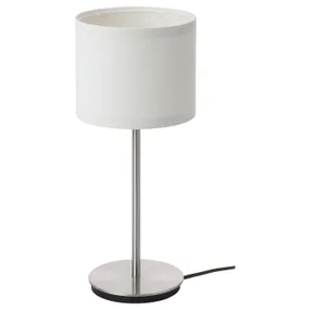 IKEA RINGSTA РІНГСТА / SKAFTET СКАФТЕТ, настільна лампа, білий/нікельований, 41 см 893.859.52 фото