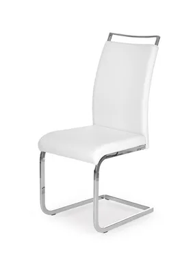Кухонний стілець HALMAR K250 білий, хром (1шт=4шт) фото