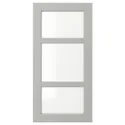 IKEA LERHYTTAN ЛЕРХЮТТАН, скляні дверцята, світло-сірий, 40x80 см 504.615.17 фото thumb №1