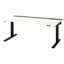 IKEA MITTZON МІТТЗОН, стіл регульований, електричний білий / чорний, 160x80 см 295.298.83 фото thumb №2