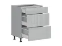 BRW Кухонный базовый шкаф Top Line 60 см с выдвижными ящиками серый глянец, серый гранола/серый глянец TV_D3S_60/82_2SMB/SMB-SZG/SP фото thumb №3