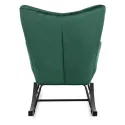 Кресло-качалка бархатное MEBEL ELITE ELIS Velvet, Зеленый фото thumb №11