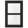 IKEA LERHYTTAN ЛЕРХЮТТАН, скляні дверцята, чорна морилка, 40x60 см 803.560.82 фото