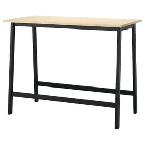 IKEA MITTZON МИТТЗОН, конференц-стол, окл береза / черный, 140x68x105 см 295.330.31 фото